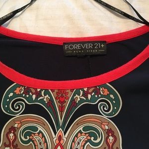 Forever 21 plus silk shirt